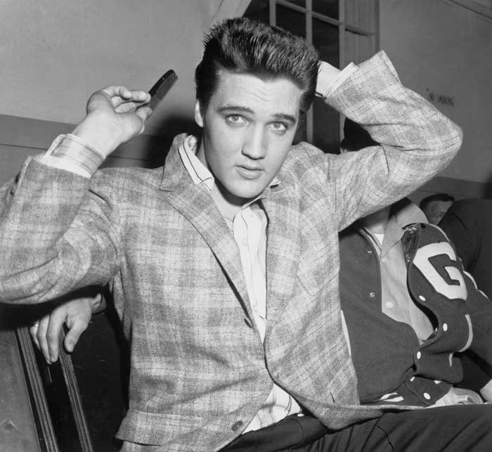 lenhador urbano Pompadour usado por Elvis Presley