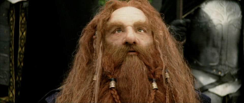 Beads de barba eram muito usados por anões guerreiros em filmes igual Gimli, filho de Glóin de O Senhor dos Anéis
