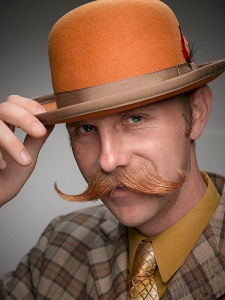 O Bigode é uma das categorias mais disputadas no Campeonato mundial de barbas e bigodes
