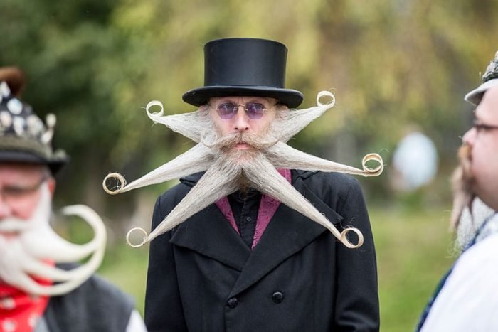 Aqui está a principal categoria do Campeonato mundial de barbas e bigodes