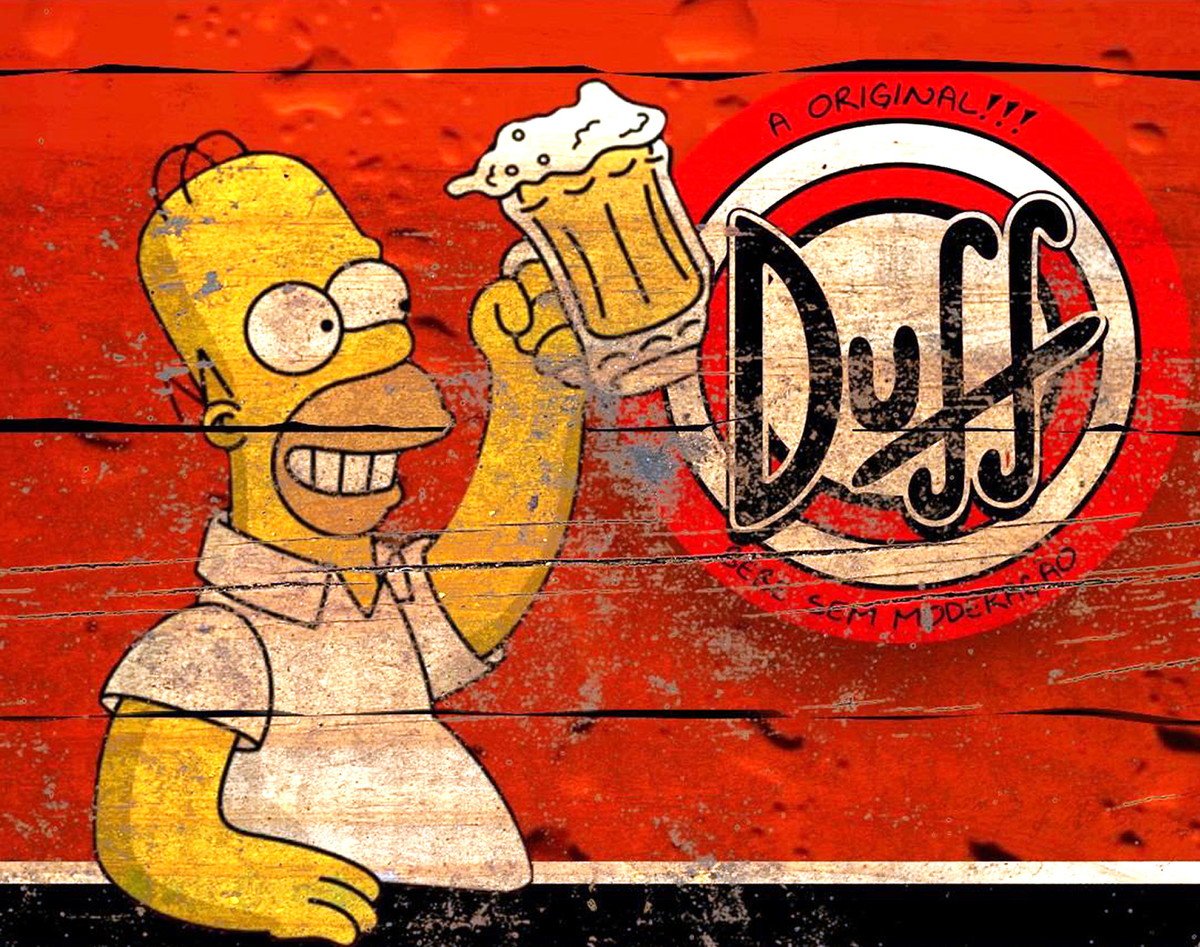 homer simpsons Duff Beer