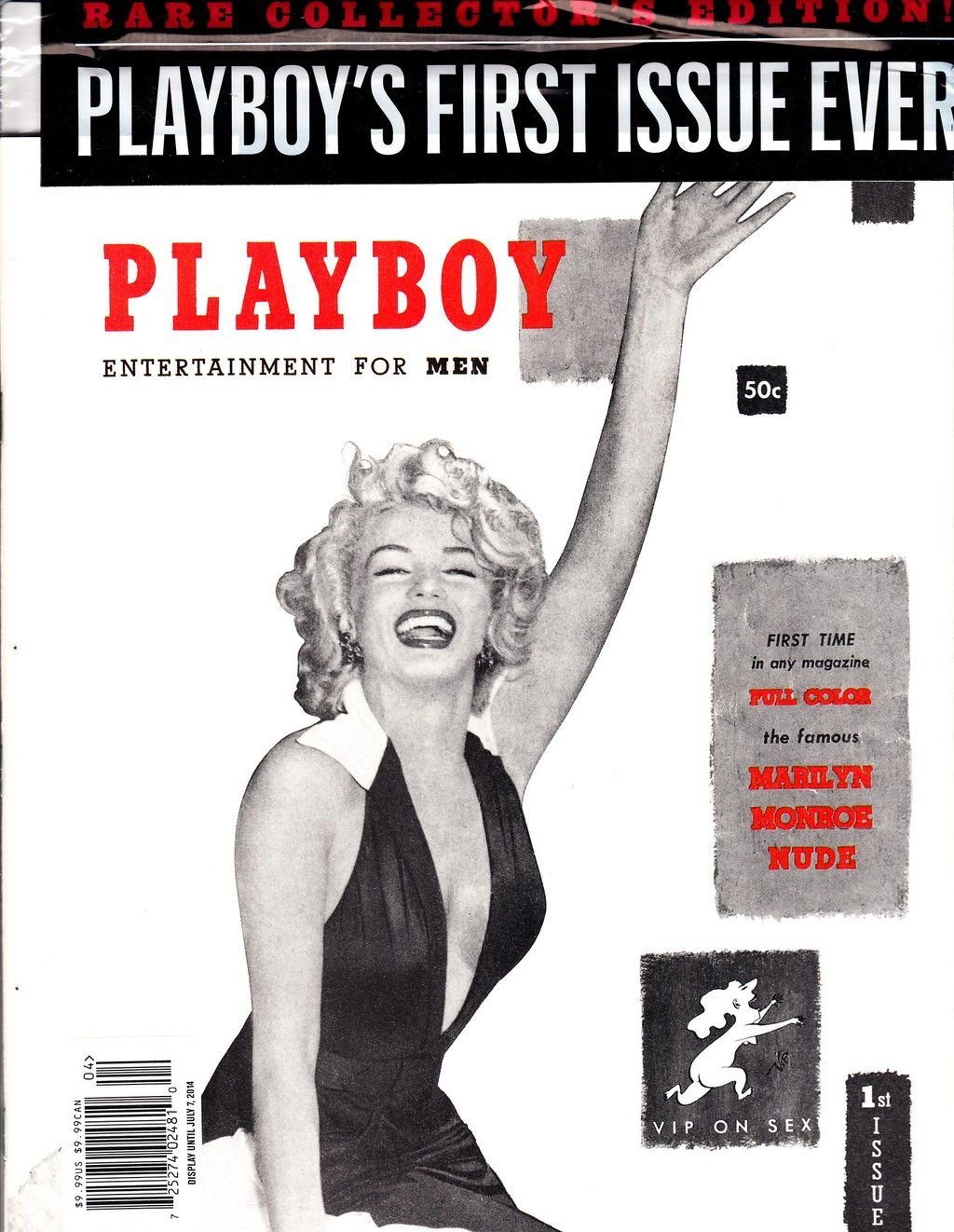 Capa da primeira edição da Playboy que trazia fotos inéditas de Marilyn Monroe