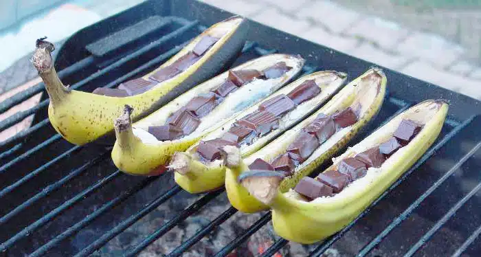 churrasco banana assada