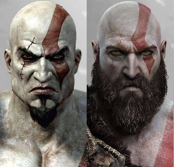 Personagens dos games com barba - Kratos God of War