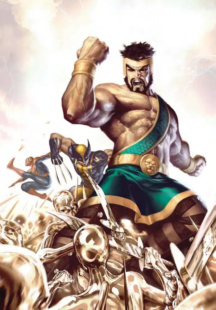 Hércules com barba cheia e robusta