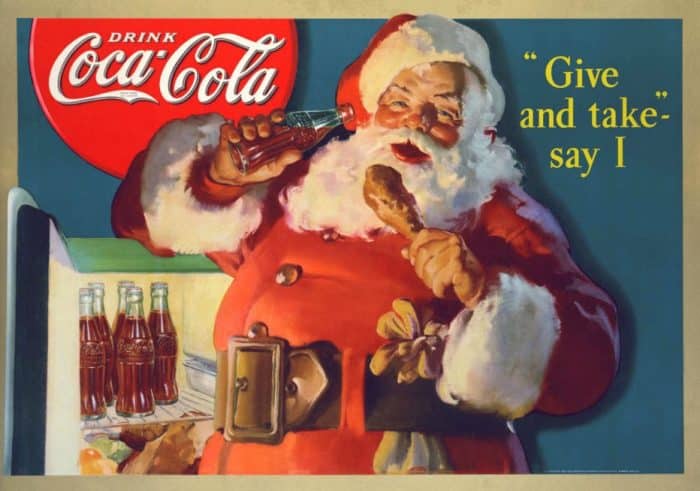 O Papai Noel como uma propaganda da Coca-Cola em 1931