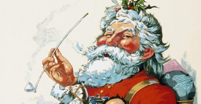 Um dos primeiros desenhos de Papai Noel por Thomas Nast