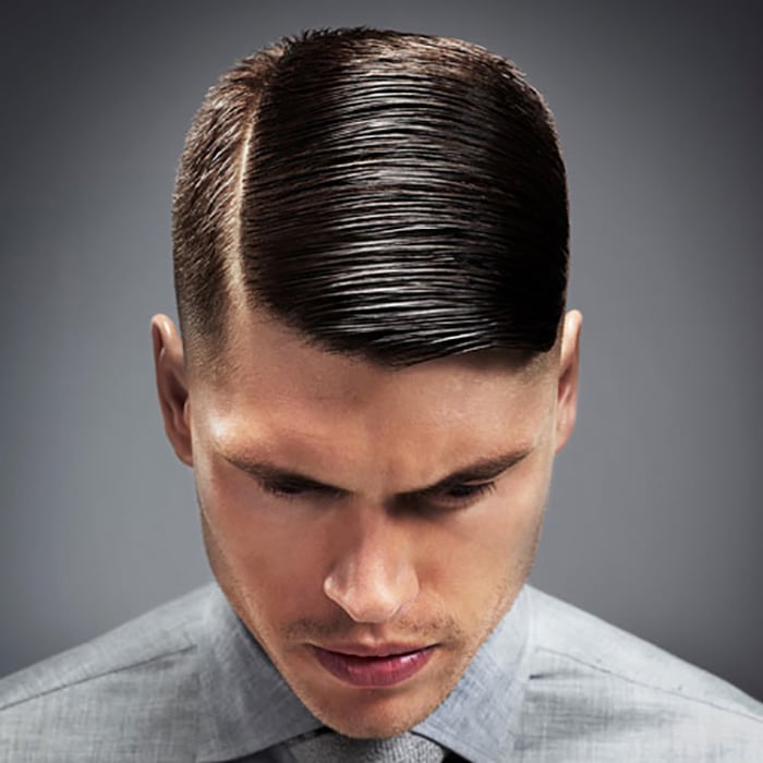 tendências de estilo em corte de cabelo tipo Side Parting
