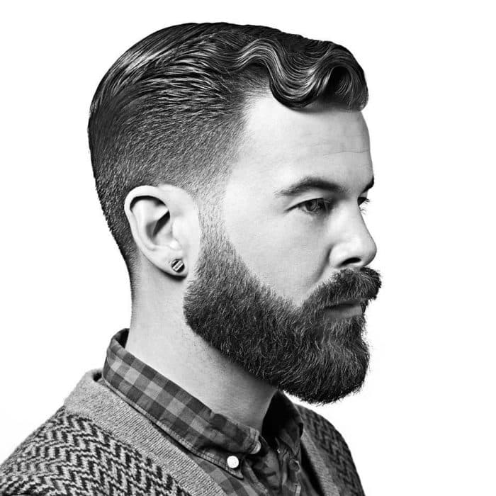 tendência de estilo para barba tipo The Faded Beard