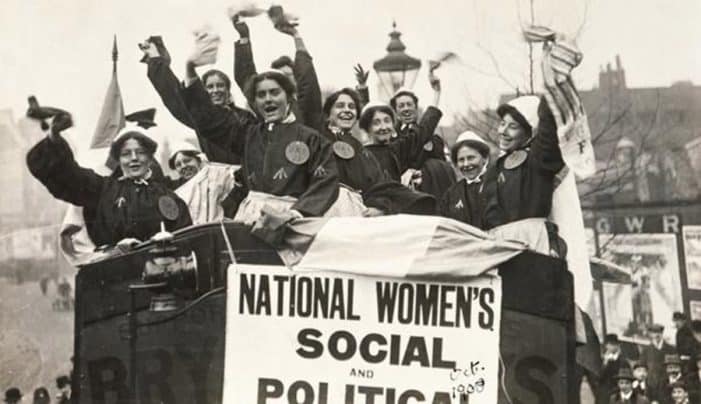 O movimento das sufragistas foi um dos que desencadearam o Dia Internacional da Mulher