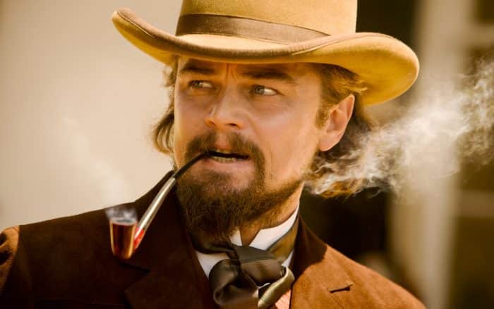 Leonardo diCaprio tem um papel pesado em Django Livre, e uma barba de acordo