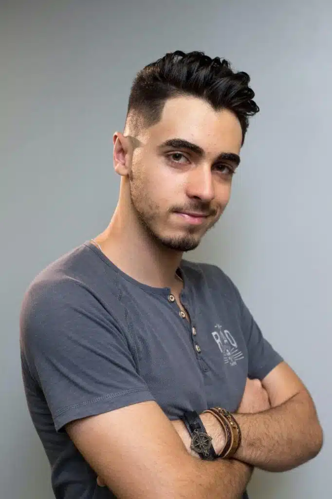 Que tal explorar as linhas geométricas do penteado entre as Tendências para o cabelo masculino 2018