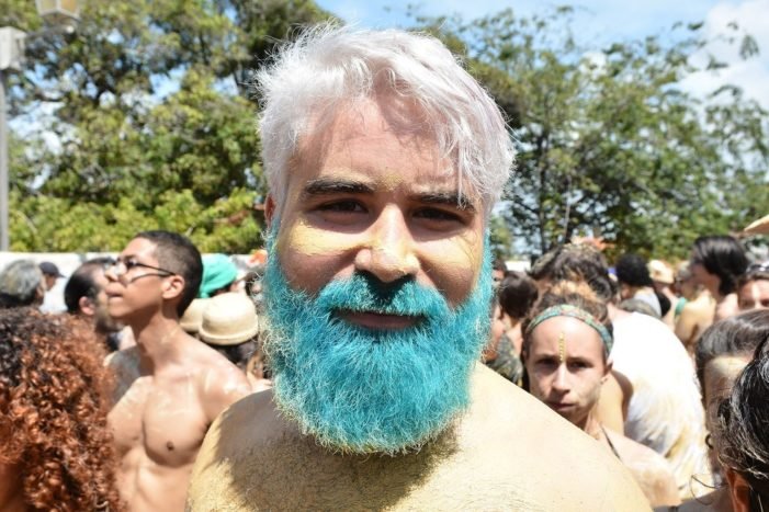 As barbas coloridas do carnaval podem muito bem escolher sua escola de samba