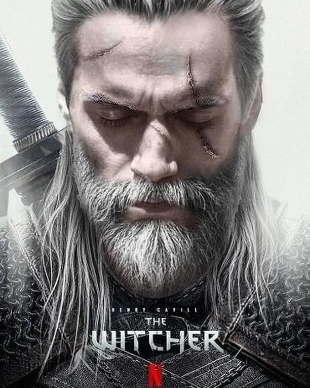 Henry Cavill, caracterizado digitalmente para viver Geralt