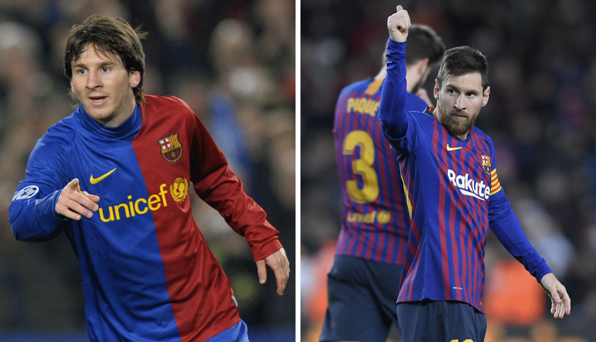 Messi se identificou bem com o 10 year challenge