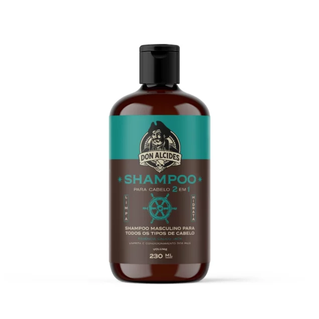 SHAMPOO PARA CABELO 2 EM 1 DON ALCIDES CALICO JACK 230ML