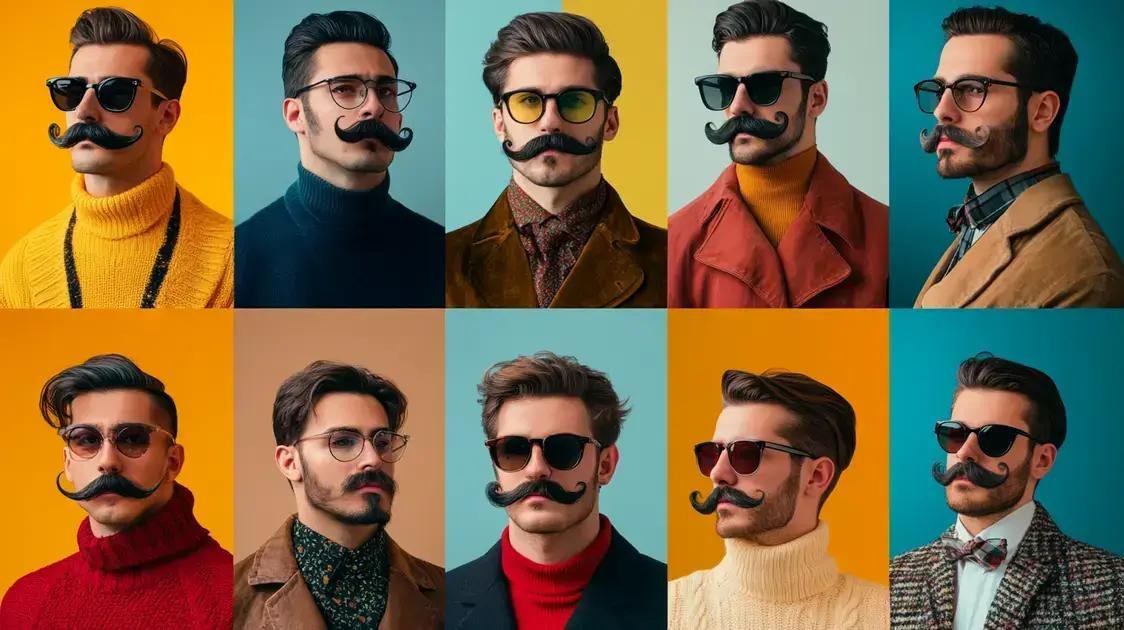 Tendências atuais do bigode masculino no mundo da moda Tendências atuais do bigode masculino no mundo da moda