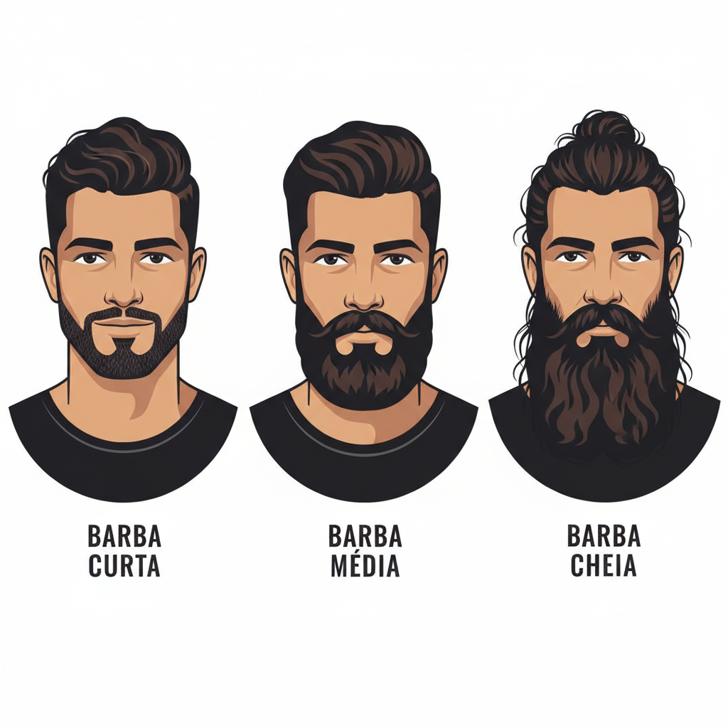 Homem brasileiro com barba bem alinhada na barbearia