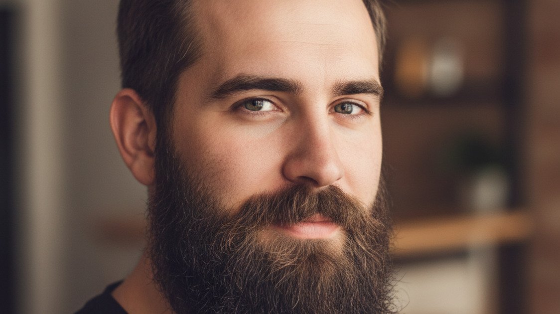 Homem com barba fechada bem cuidada