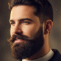 Homem com barba cheia contornada estilo Gusttavo Lima