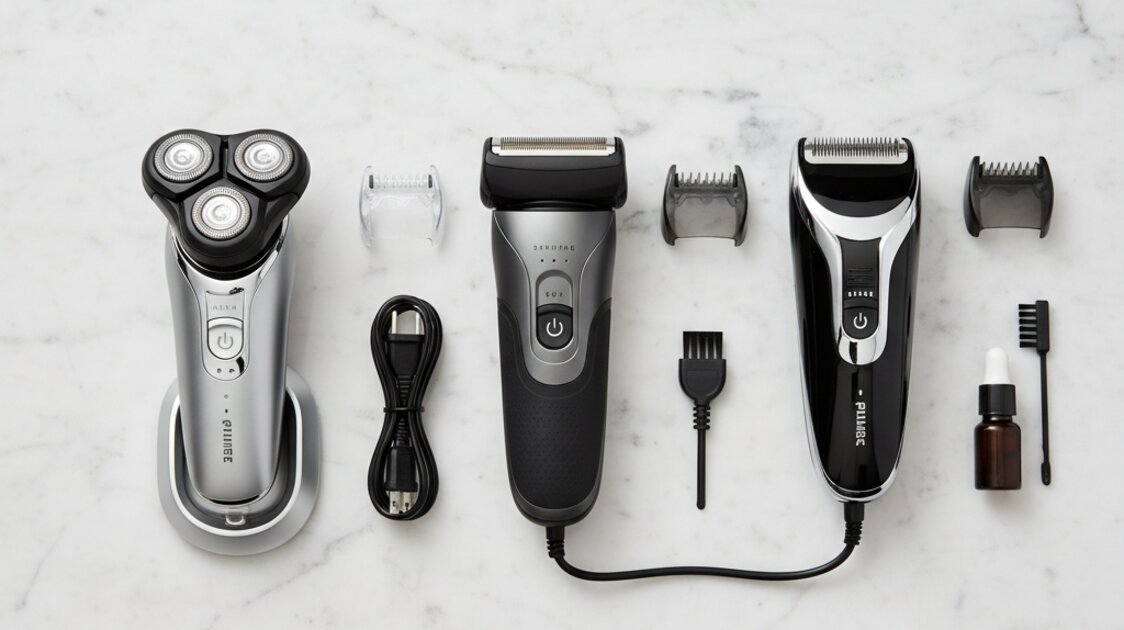 Comparativo de barbeadores elétricos rotativos e de lâminas