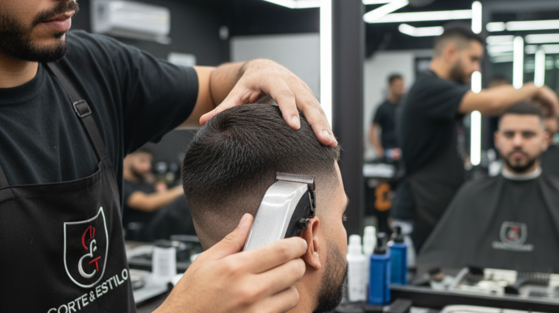 Tipos de buzz cut masculino e números de máquina