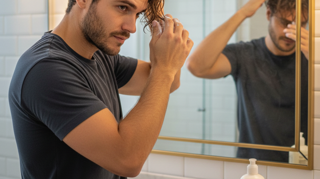 Como cuidar do cabelo ondulado masculino com leave-in