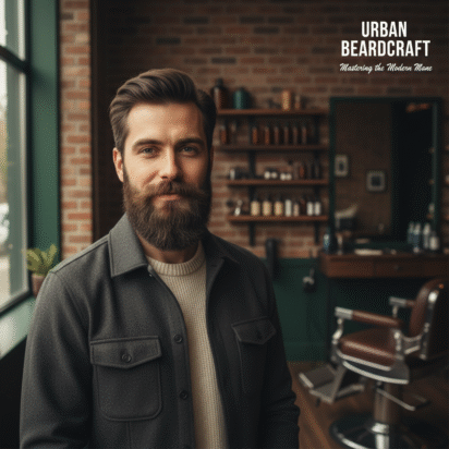 Homem elegante com barba de tamanho médio bem cuidada e alinhada no rosto