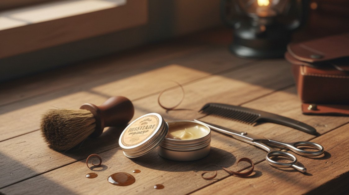 Produtos para cuidado do bigode masculino