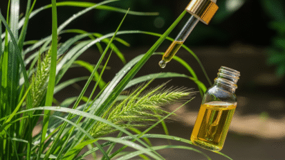 Óleo essencial de palmarosa — grama aromática
