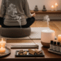 Óleo essencial para meditação — ambiente zen e calmo