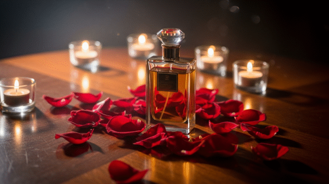 Perfume masculino romântico — delicadeza sensual