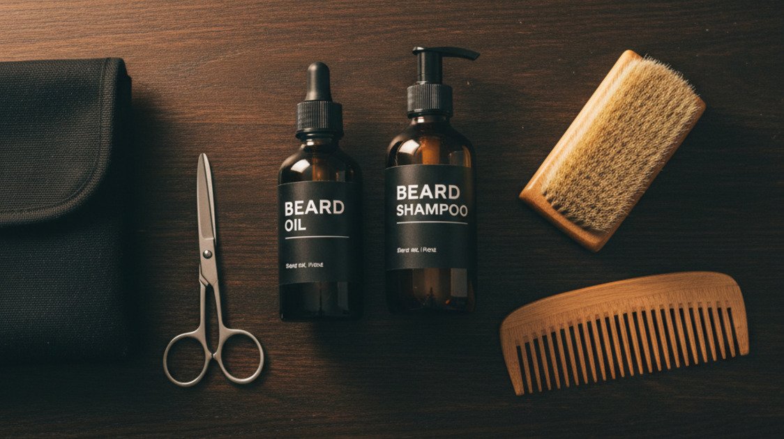 Produtos essenciais para cuidar da barba cheia