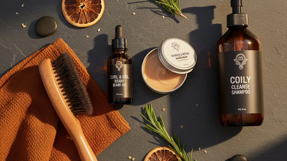 Produtos para cuidar de barba crespa