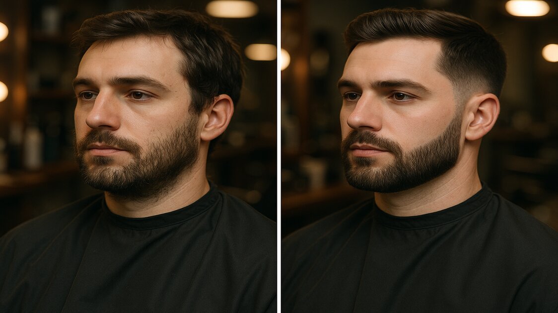 Preparação da pele antes de aparar a barba