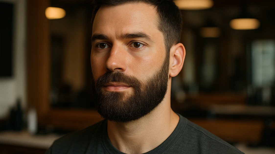 Barba saudável sem caspa após rotina correta