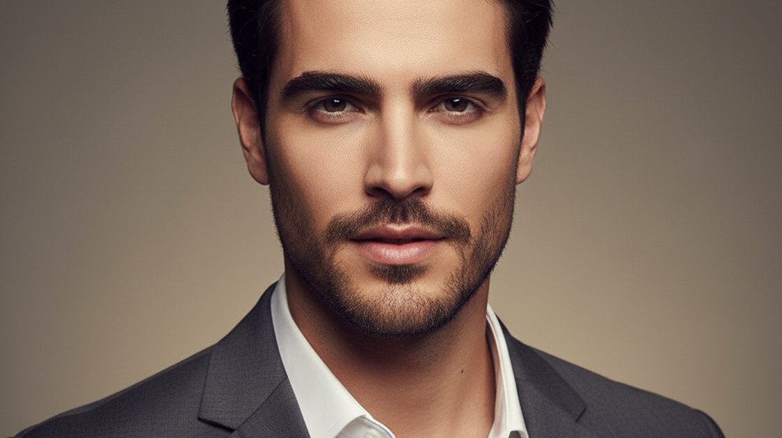 Sobrancelha masculina bem cuidada — visual masculino moderno