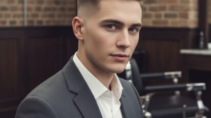 Undercut masculino clássico com fade suave